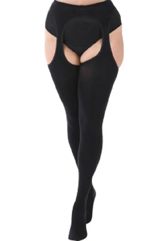 Markdown Sale Bodyfree Curvy [Black] | SUSPENDER TIGHTS
