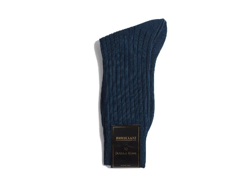 Super Deal Calf Length Cotton Socks 3-Ply Bluette