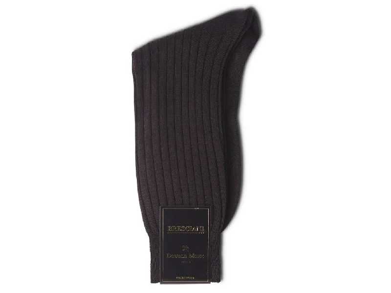 Weekend Bargains to Sizzle Calf Length Cotton Socks 3-Ply Dark Brown