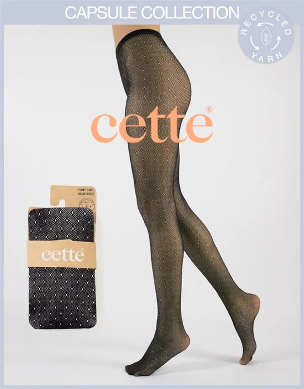 Discount Mania Cette ECO Recyled Yarn Dot Fancy Fishnet Tights 440-12