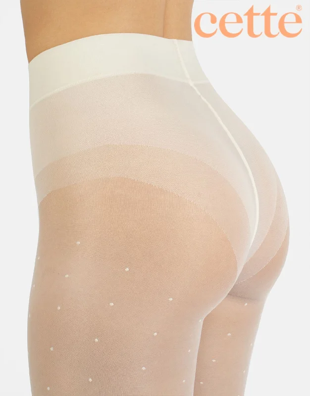 Deal of the Day Cette ECO Richmond Polka Dot Plus Size Tight Off White