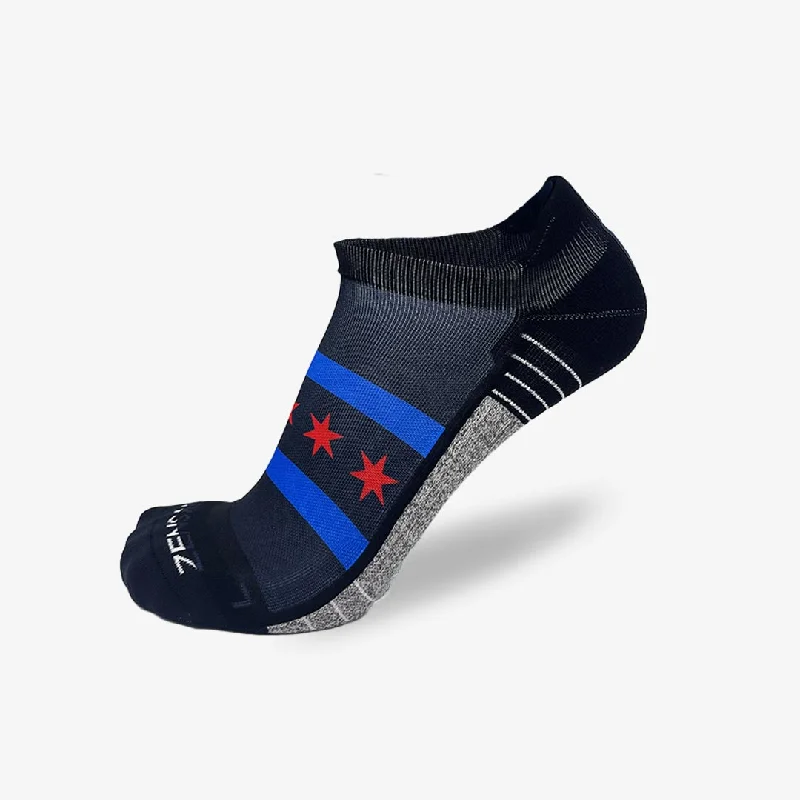 Weekend Savings Sensation Chicago Flag Running Socks (No Show)