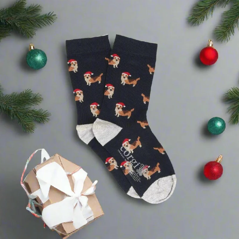 Fantastic Savings Kids Christmas Corgi Cotton Socks