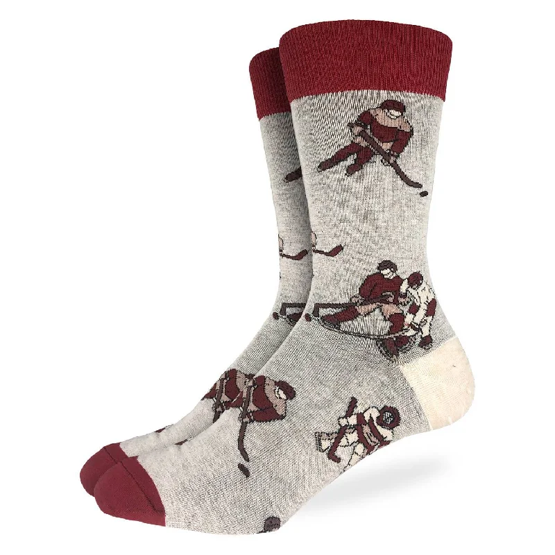 Weekend Steals Await "Classic Hockey" Cotton Crew Socks by Good Luck Sock