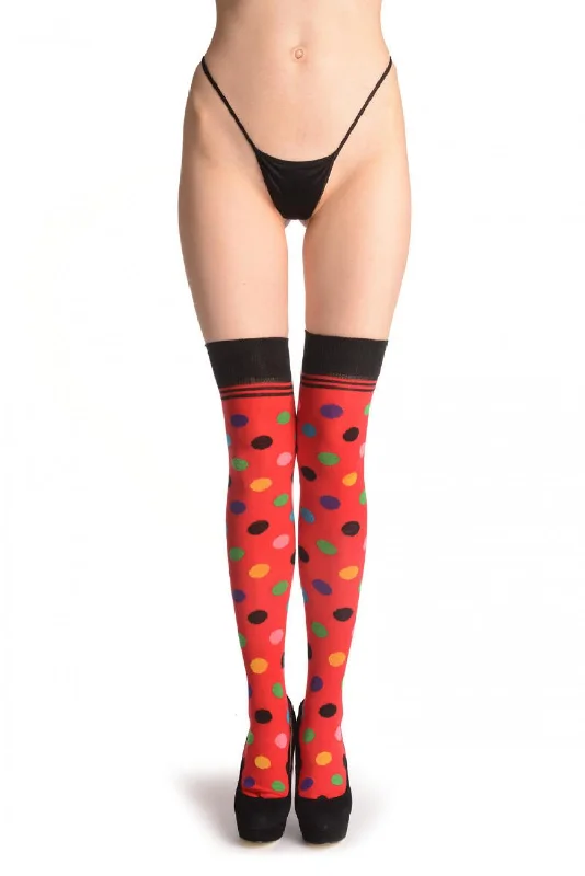 Final Offer Colourful Polka Dot On Red
