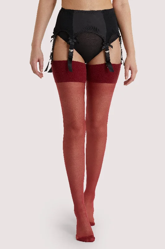 Sale Alert Playful Promises Merlot Seamed Stockings