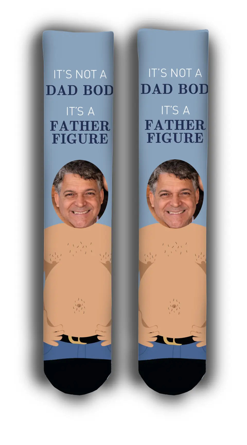 Flash Deal Dad Bod Personalised Face Socks