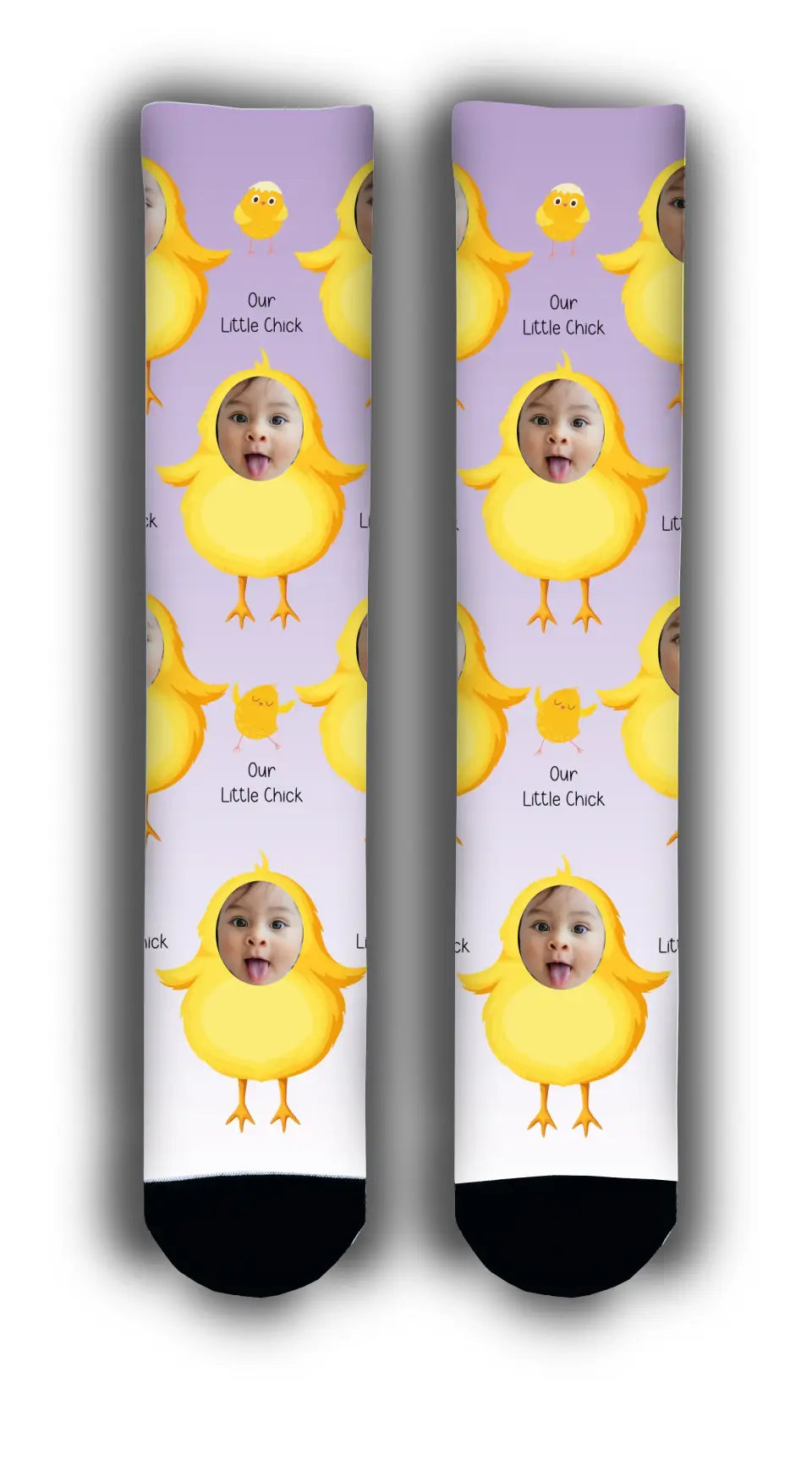 New Deal Easter Chick Personalised Face Adult Socks