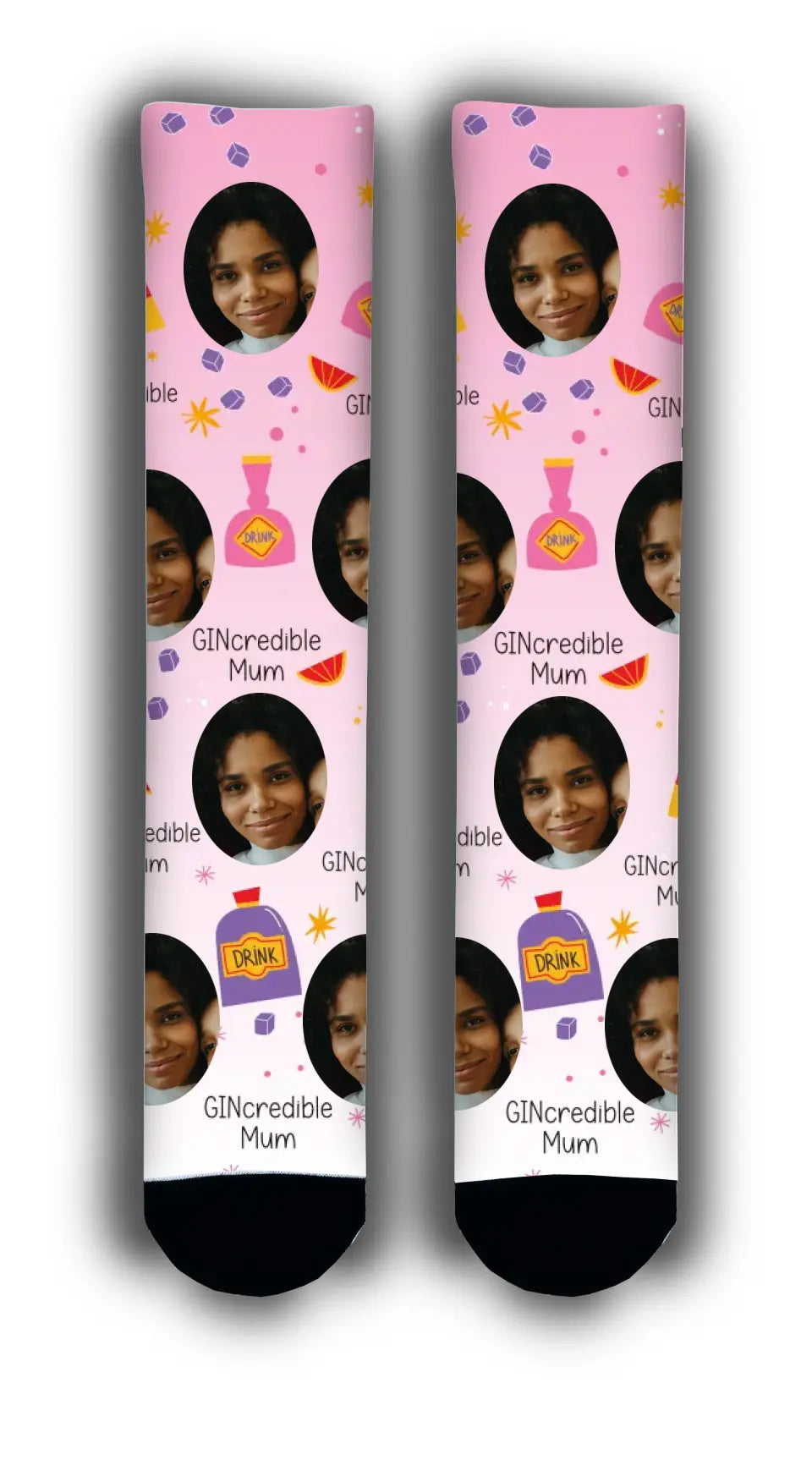 Lowest Price GINcredible Mum Personalised Face Socks