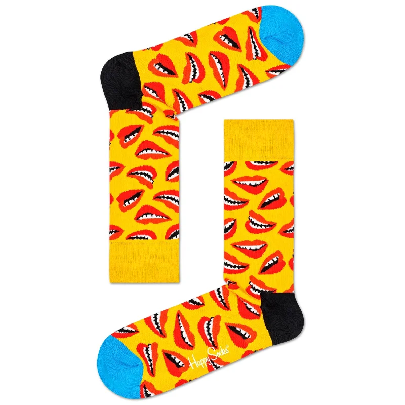 Bargain Alert Happy Socks Men's Crew Socks - Lips