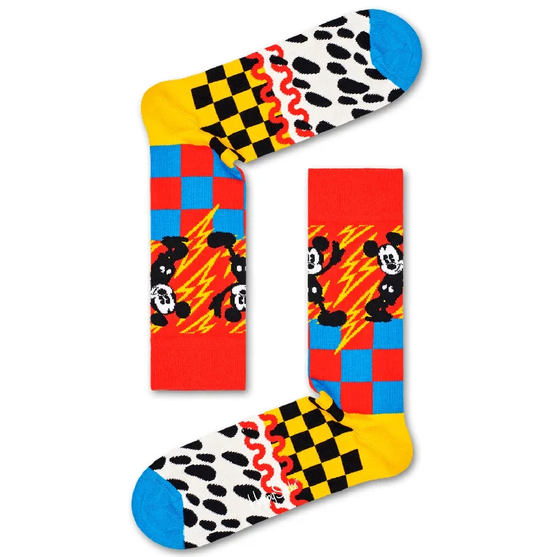 Crazy Savings Happy Socks x Disney Men's Crew Socks - Mickey-Time