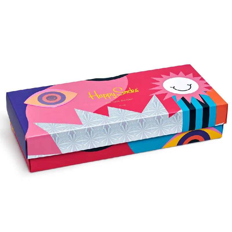 Closeout Deal Happy Socks Men's Psychedelic Gift Box - 4 Pack