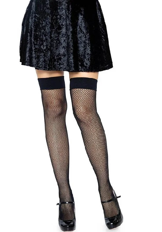 Unbeatable Deal Joy Fishnet [Black] | THIGH HIGH STOCKINGS