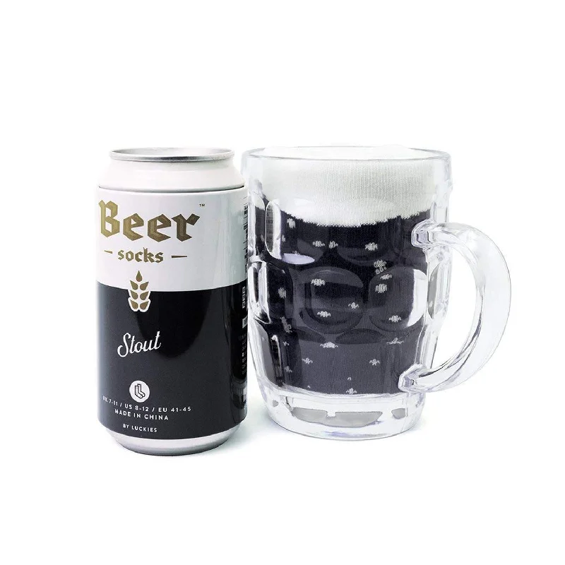 Weekend Deals That Thrill Luckies of London Men's Crew Socks - Stout (Beer)