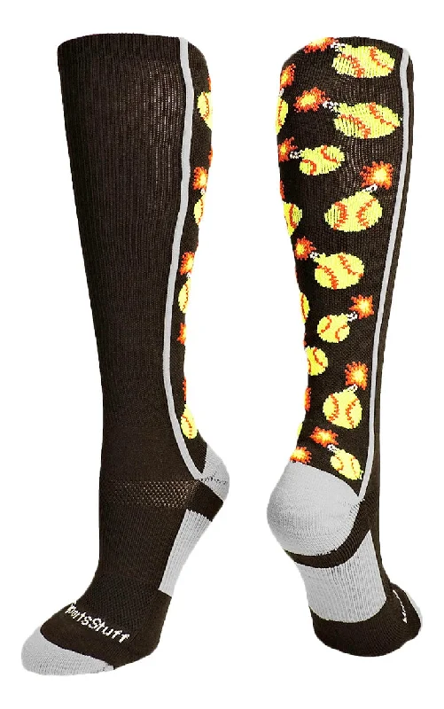 Weekend Bargains Just for You Softball Bomber Over the Calf Socks (multiple colors)