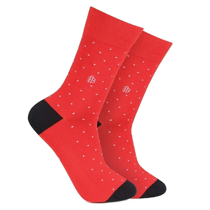Weekend Bargains Just for You Molecule Formal Socks - Red