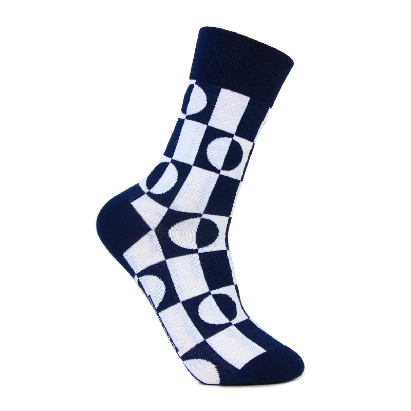Weekend Shopping Made Better Men's Designer Premium Socks - Navy