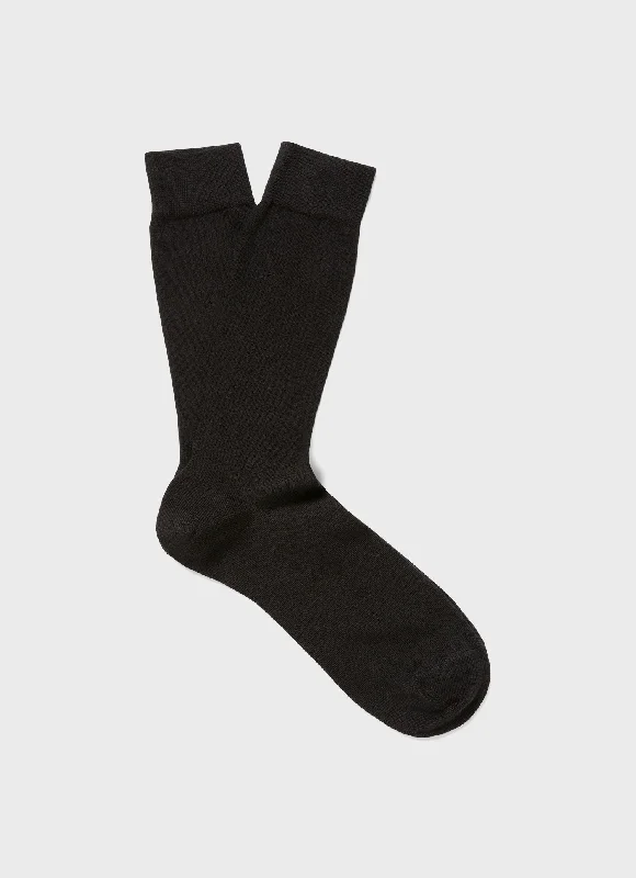 Extra Discount Men's Long Staple Cotton Socks in Black