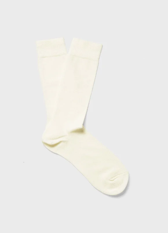 Special Offer Men's Long Staple Cotton Socks in Archive White