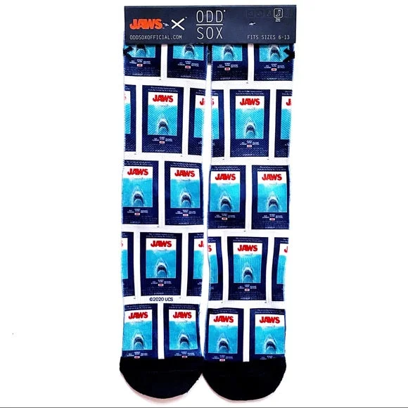 Cash Savings Men's Odd Sox JAWS Crew Socks