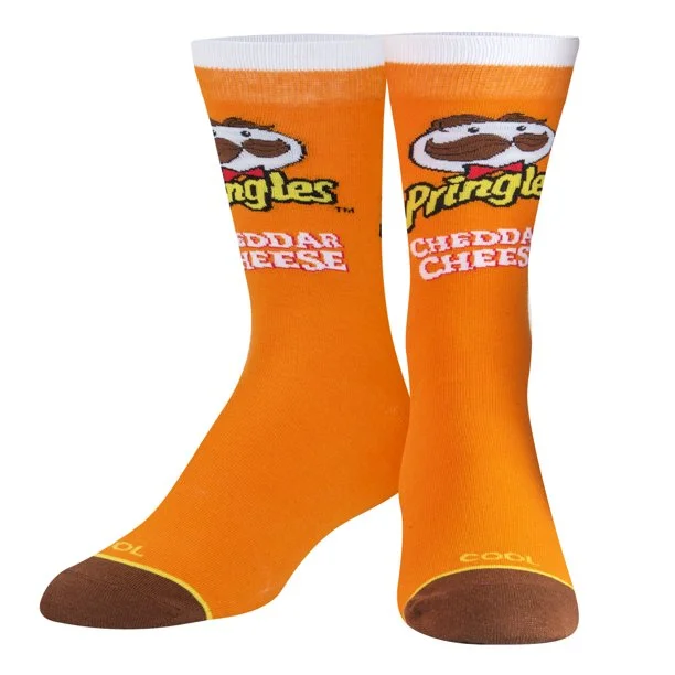 Pay Less Men's Odd Sox Pringles Cheddar Cheese Crew Socks