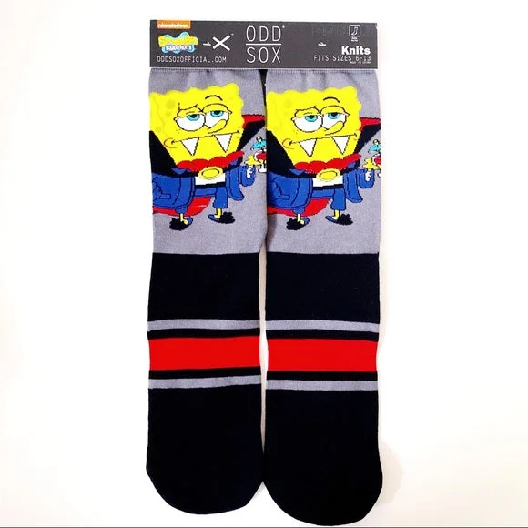 Weekend Discounts to Enjoy Men's Odd Sox SpongeBob Vampire Crew Socks