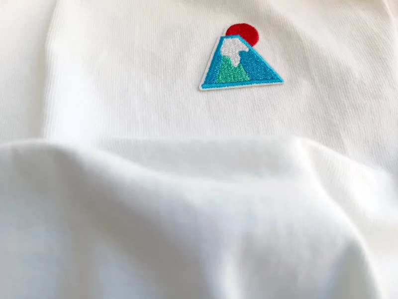 Savings Soar This Weekend Mt Fuji Embroidery Unisex Crew T shirt