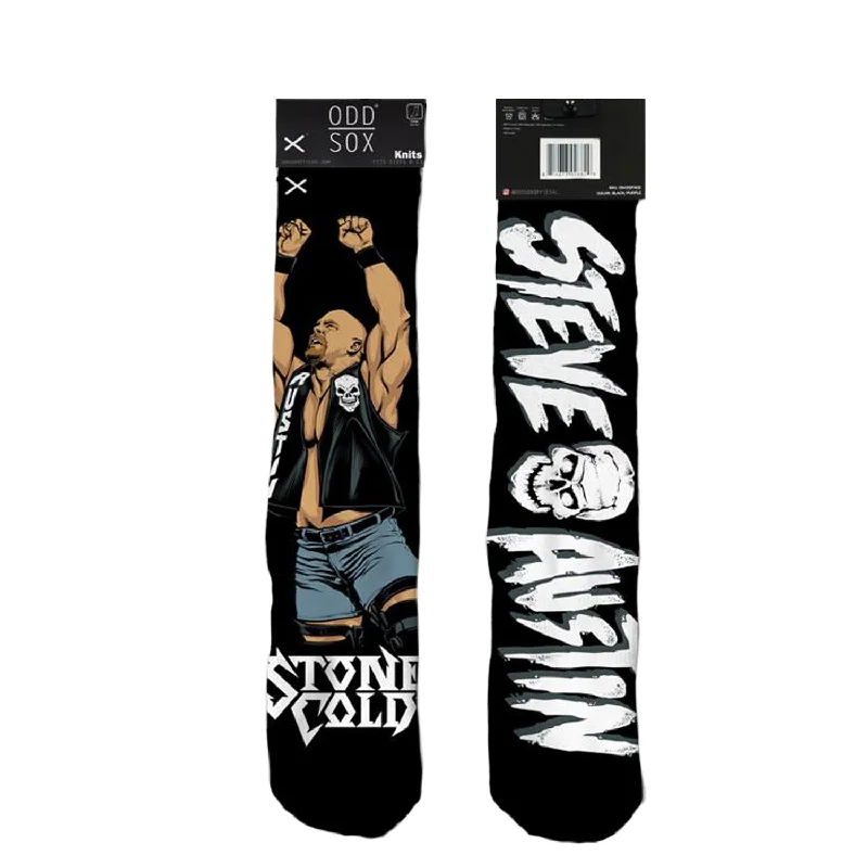 Limited Offer Odd Sox Men's Crew Socks - Stone Cold Victory (WWE)