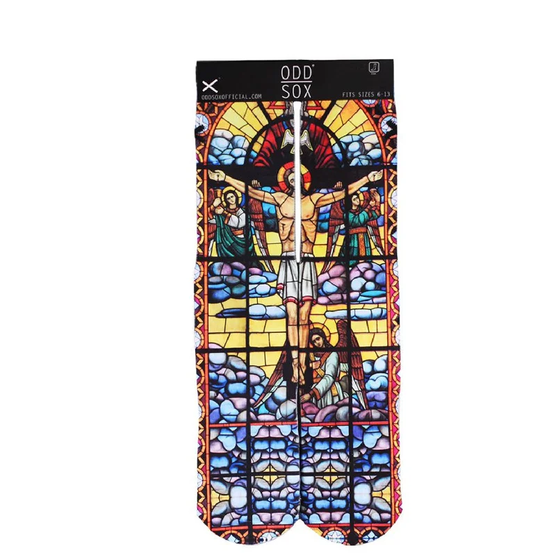 Weekend Shopping Made Better Odd Sox Men's Crew Socks - Holy Trinity