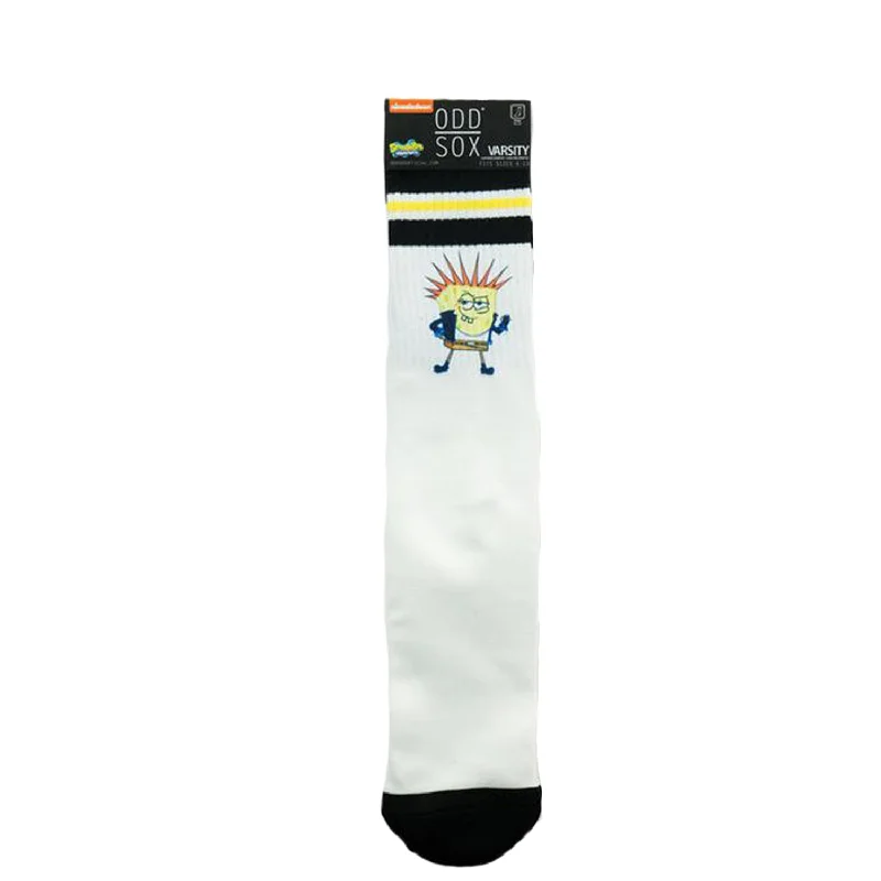 Weekend Discounts to Snag Odd Sox Men's Crew Socks - Punkbob Squarepants Varsity (Spongebob Squarepants)