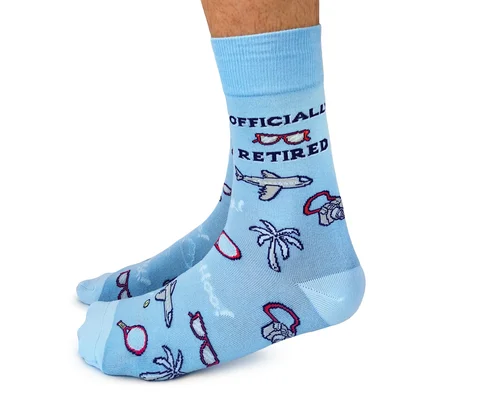 Massive Savings "Officially Retired" Cotton Crew Socks by Uptown Sox - Large