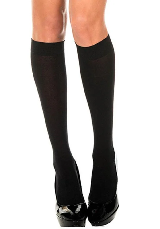 Unmissable Sale Opaque Black | KNEE HIGH SOCKS