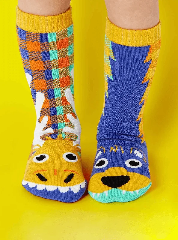Discount Mania Moose & Bear | Kids Socks | Collectible Mismatched Socks