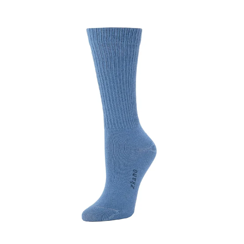 Value Deals Rib Knit - Organic Cotton Crew Socks - Cornflower