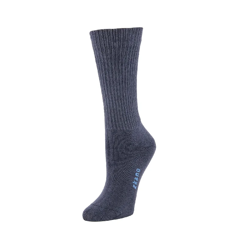 Weekend Deal Rib Knit - Organic Cotton Crew Socks - Indigo