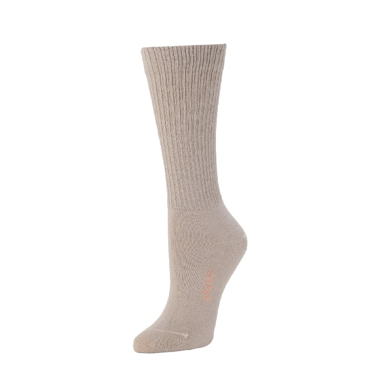 Extra Savings Rib Knit - Organic Cotton Crew Socks - Linen