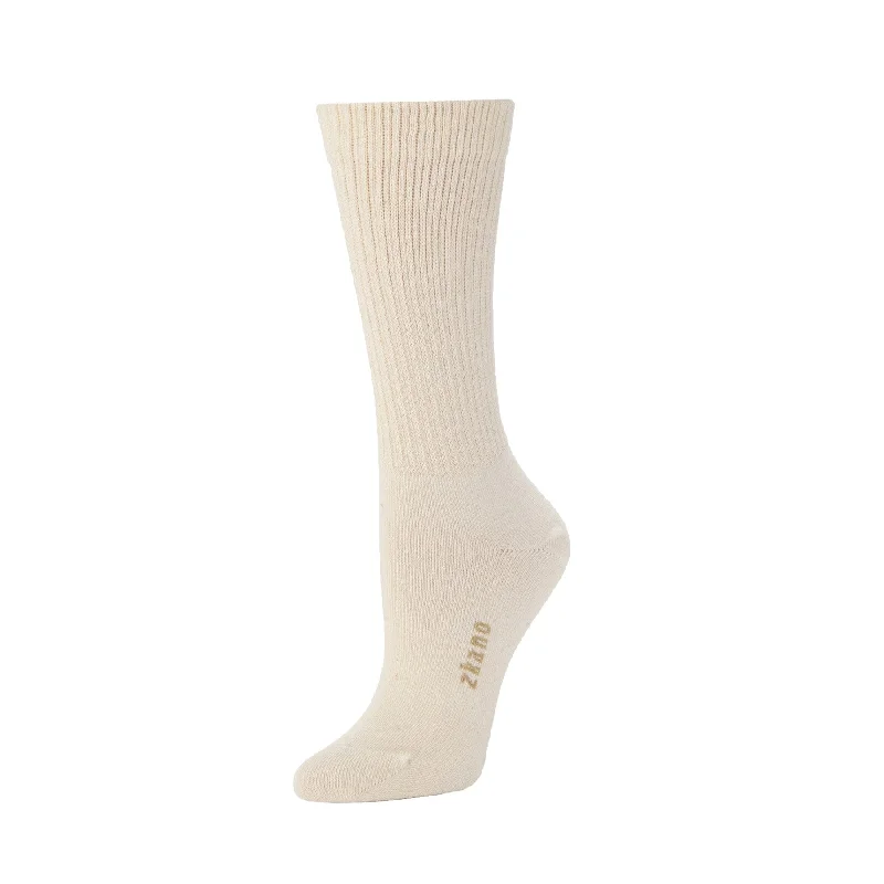 Early Access Rib Knit - Organic Cotton Crew Socks - Natural