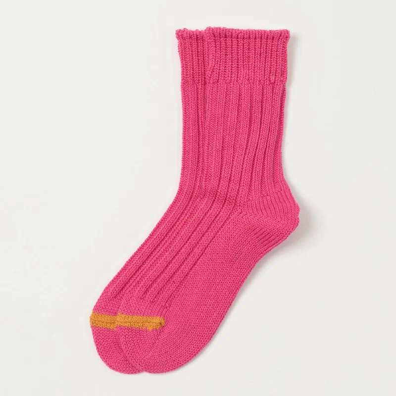 Online Exclusive RoToTo Chunky Ribbed Crew Sock - Dark Pink