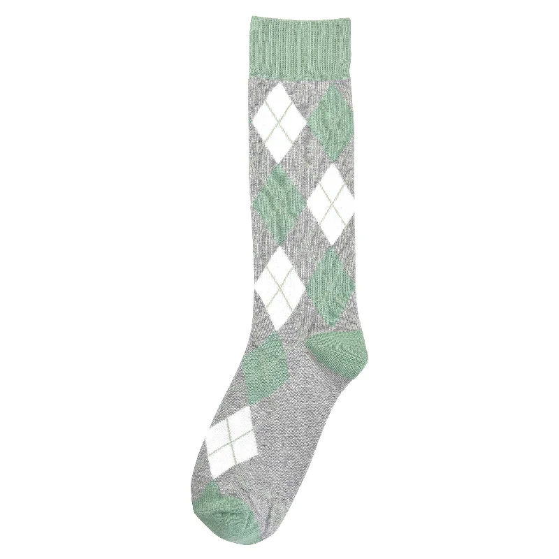 Cash Savings Sage Argyle Socks