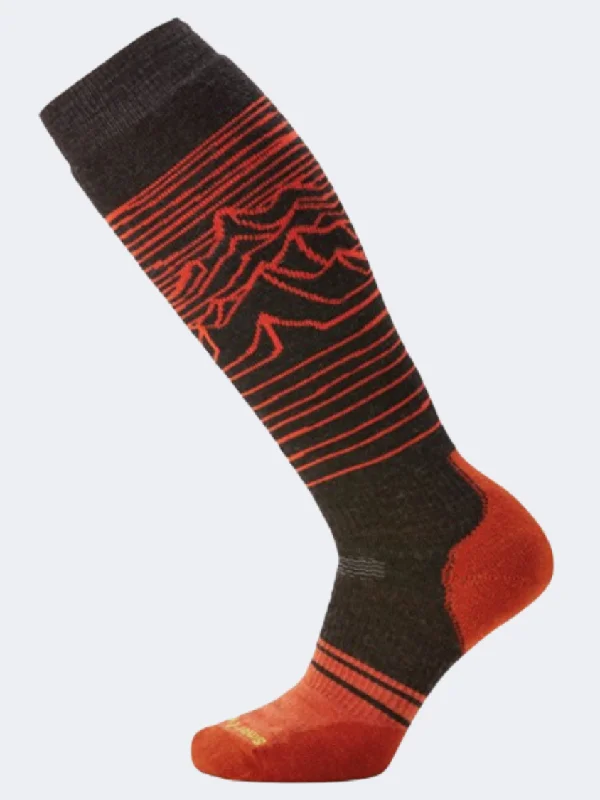 Take Action Smartwool Iguchi Pattern Unisex Skiing Sock Charcoal