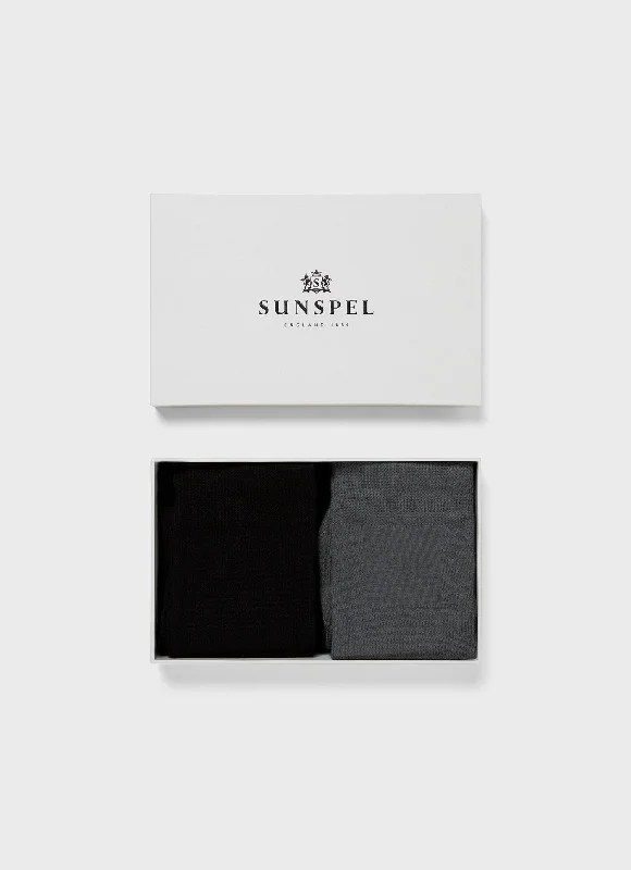 Daily Special Sock Gift Set in Black/Drill Green