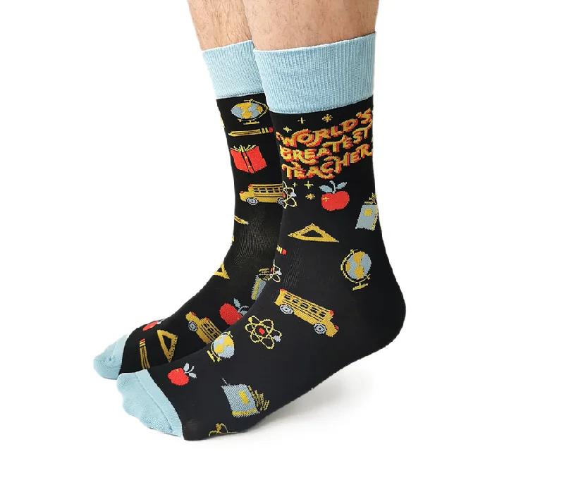 Deep Savings "Teacher's Pet" Cotton Crew Socks by Uptown Sox