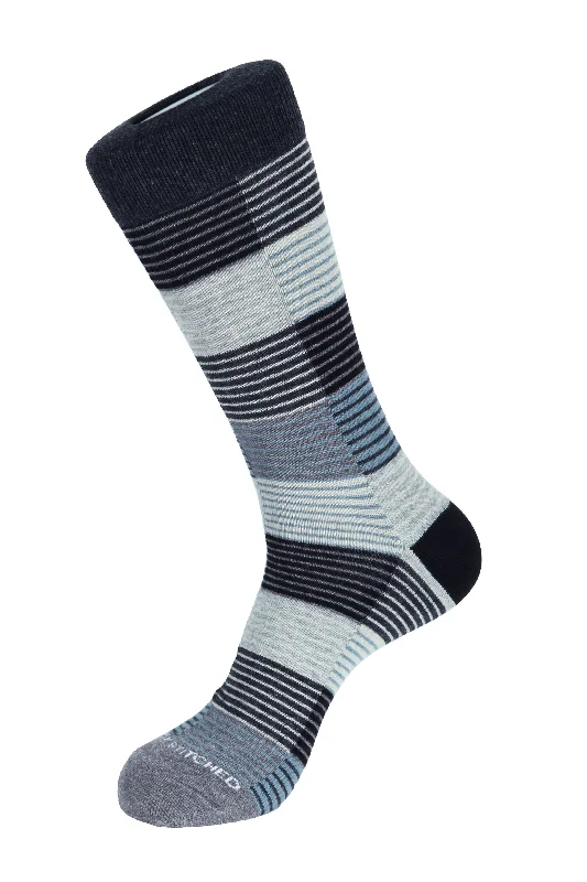 While Supplies Last Mini Stripe Check Crew Sock