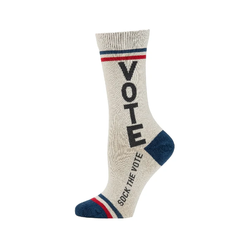 Value Pack Women's Vote organic cotton crew socks - natural