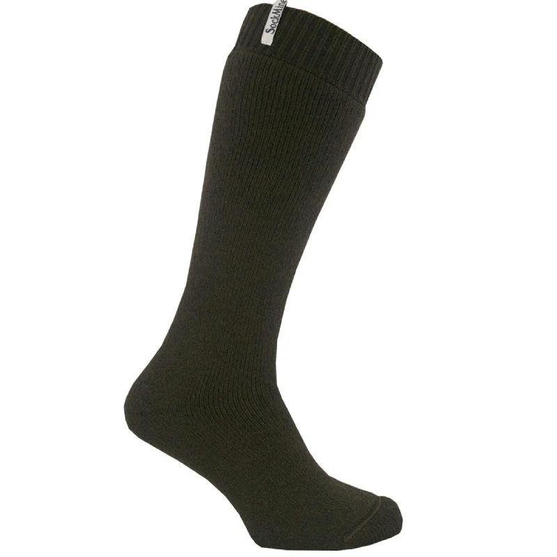 Half Price Adults Welly Sock - Dark Brown