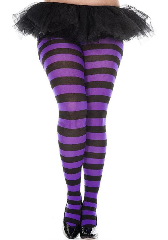 Reduced Rates Striped [Black/Purple] | TIGHTS